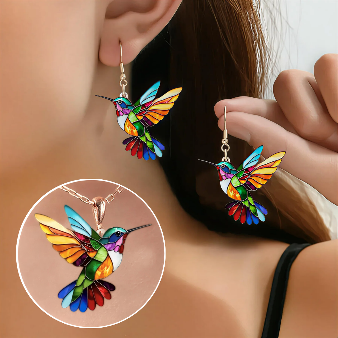 Élise – Boucles d’Oreilles Colibri
