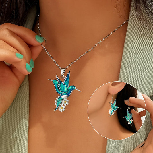Magnifique collier colibri