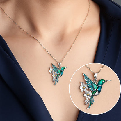 Magnifique collier colibri