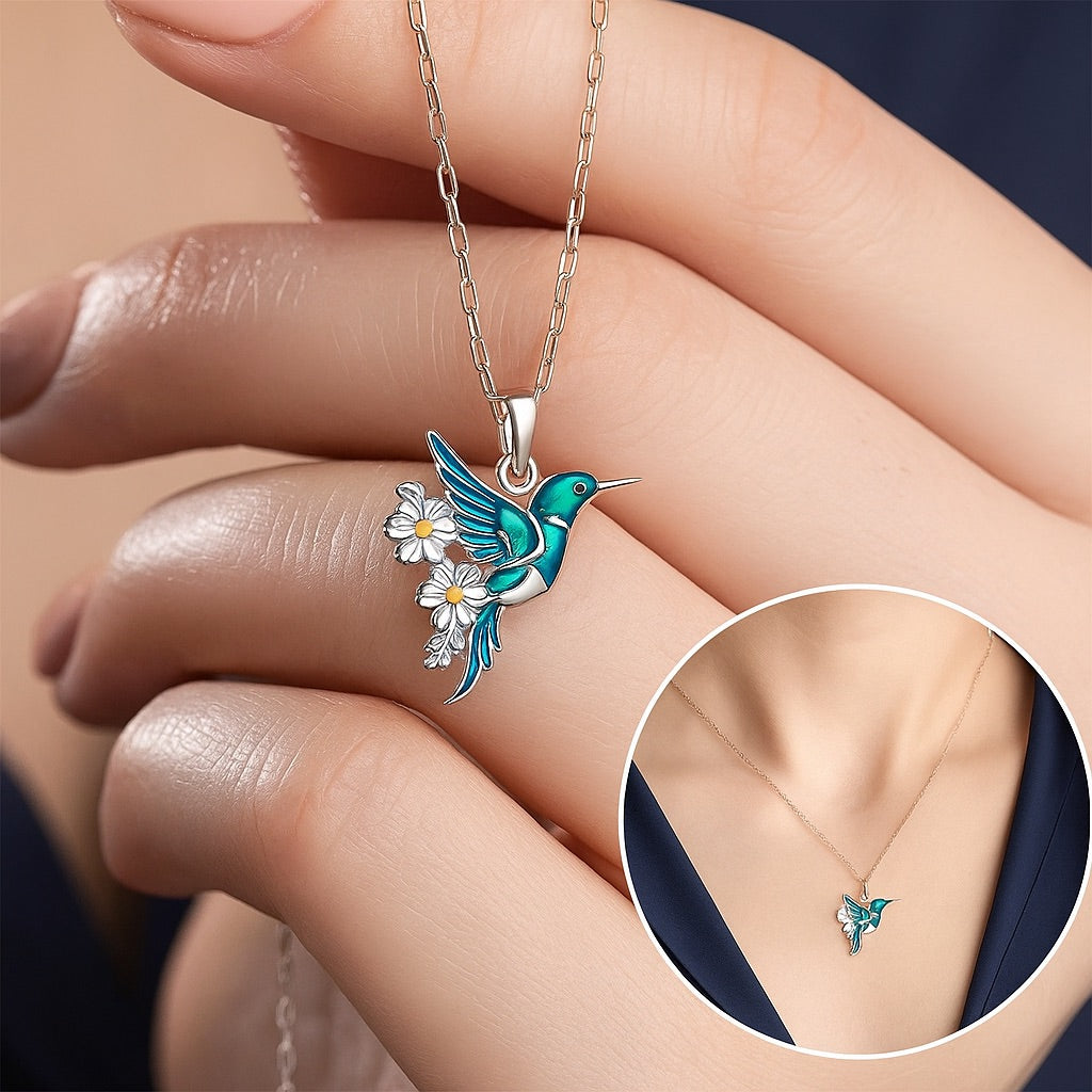 Magnifique collier colibri